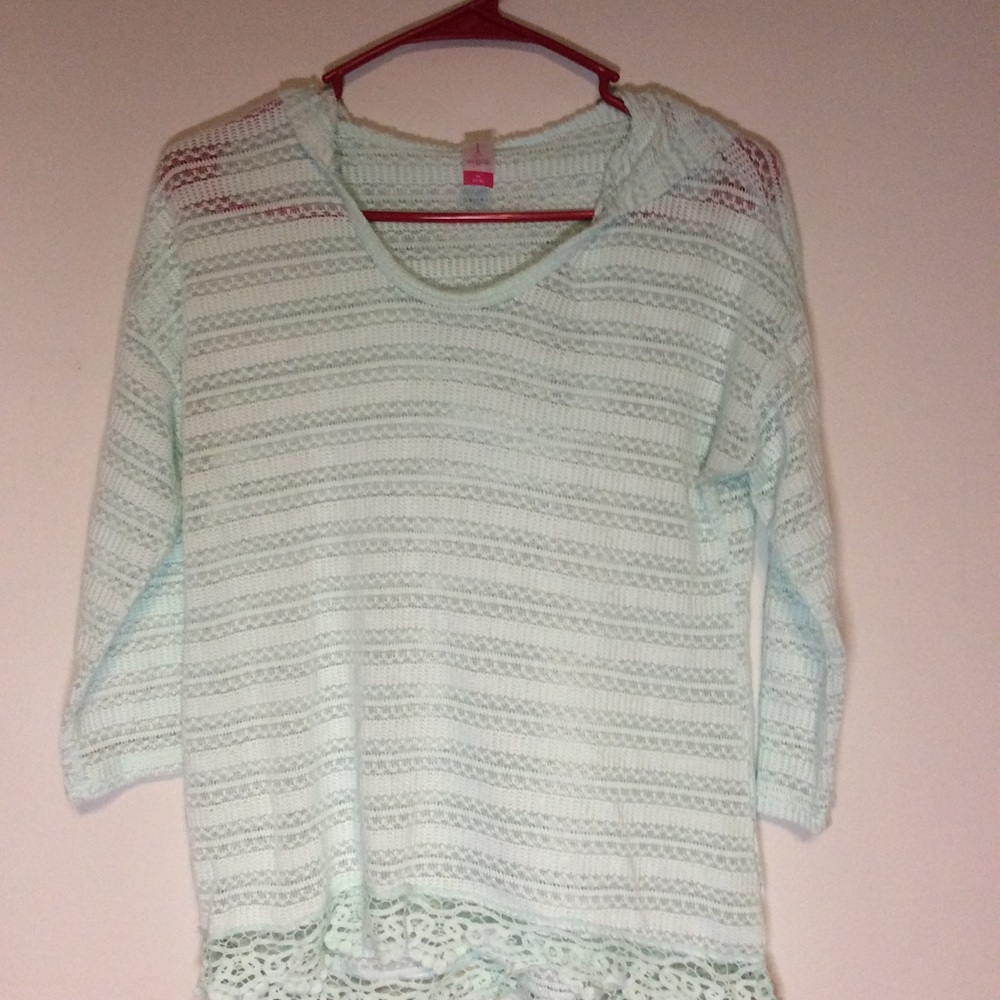 Beautiful light blue hoodie shirt